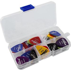 *** 60-Delige Gitaar Plectrum Set van 6 maten - Pick Packs Met Plectrumhouder - van Heble® ***