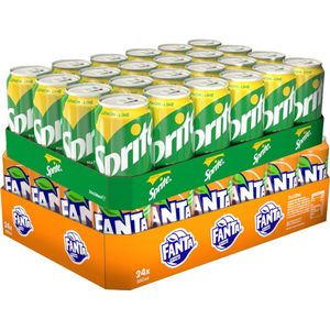 Sprite Original 24 x 330ML + Fanta Original 24 x 330 ML frisdrank