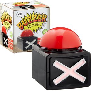 Buzzer drukknop met rood kruis - Quiz knoppen - Drukknoppen - Buzzers - Spelbenodigdheden