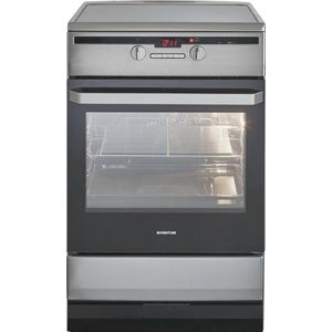 Inventum VFI6042RVS - Vrijstaand inductie fornuis - Elektrische oven - 4 kookzones - 60 cm - 65 liter - RVS/Zwart