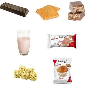 Protiplan | Zoete Snacks Mixverpakking II | 7 porties | Low Carb Cake | Eiwitrijk | Low carb snack | Eiwitrepen | Koolhydraatarme sportvoeding | Afslanken met Proteïne repen | Snel afvallen zonder hongergevoel!
