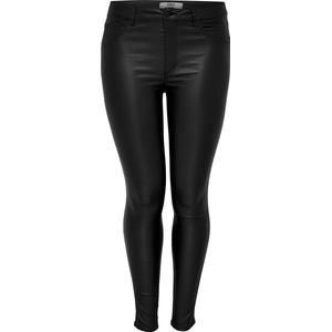 ONLY CARMAKOMA Coated Skinny Broek CARPUNK Zwart