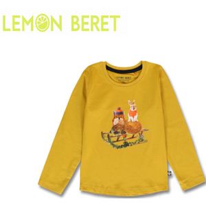 T-SHIRT MET DIERENPRINT - Lemon Beret - Maat 128 / 8 jaar