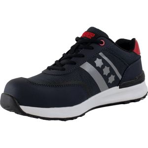 10 paar - Veiligheidsschoenen Rucanor Game 131, S1P, Laag, Blauw / Rood, maat 41