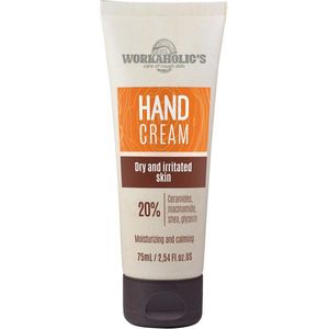 Workaholic's | Ceramide Handcrème voor Droge en Gebarsten Handen, Handcrème met Niacinamide, Sheaboter en Glycerine, Optimale Handverzorging voor Mannen en Vrouwen, Trekt Snel In, 75 ml