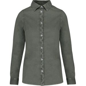 Native Spirit Ecologisch verwassen damesoverhemd NS503 - Washed Pale Khaki - XS