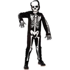 Witbaard Verkleedkostuum Skelet Junior Polyester Zwart/wit 122-138 Cm