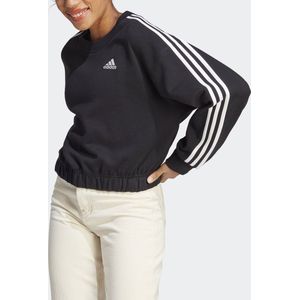 adidas Sportswear Essentials 3-Stripes Crop Sweatshirt - Dames - Zwart- XL