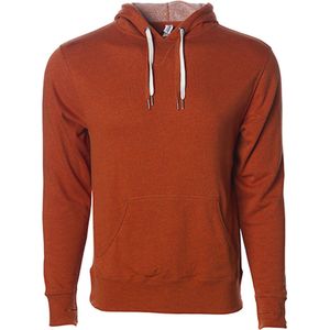 Unisex Midweight French Terry Hoodie met capuchon Burnt Orange - L