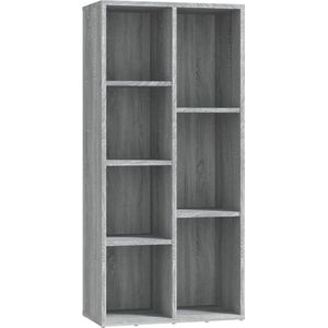 vidaXL Boekenkast Grijs Eiken 50x25x106 cm Boekenkast - Houten Boekenkast - Grijze Boekenkast - Sonoma Eiken Boekenkast - Boekenplank