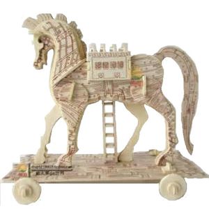 Bouwpakket 3D Puzzel Paard van Troje- hout
