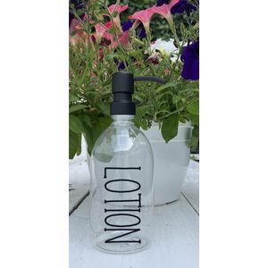 BBBLS Design Dispenser ""Lotion"" | Transparant Kunststof | 500ml | RVS / Metaal Pomp Zwart | Zeeppomp | Zeepdispenser | Zeephouder