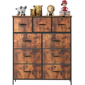 Betaalbare Goederen® dressoir - bruin - dressoir kasten - dressoirs - dressoir mangohout - dressoir kasten industrieel - dressoir hout