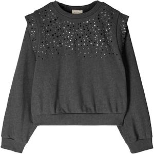 Ai&Ko Carolla Strass Co 337 G Truien & Vesten Meisjes - Sweater - Hoodie - Vest- Grijs - Maat 164