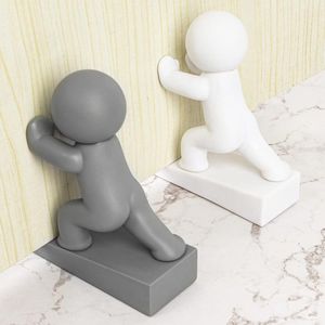 Flexibele en effectieve deurstopper 2-pack in wit en grijs (gepatenteerd)