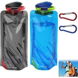 Opvouwbare Waterflessen voor Outdoor Activiteiten - Lichtgewicht en Ruimtebesparend