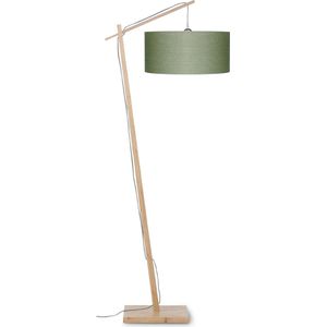 GOOD&MOJO Vloerlamp Andes - Bamboe/Groen - 72x47x176cm - Scandinavisch,Bohemian - Staande lamp voor Woonkamer - Slaapkamer