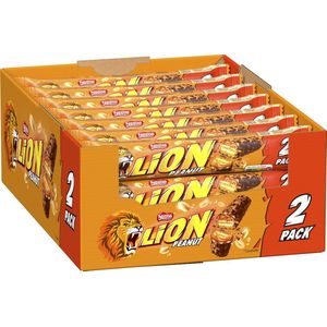 LION Peanut chocolade reep 2-pack - 28 x 62 gram