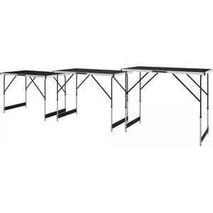 Miadomodo Multifunctionele tafel - Set van 3 - Inklapbaar - Opvouwbaar - Zwart