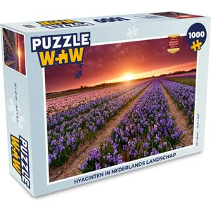 Puzzel Hyacinten in Nederlands landschap - Legpuzzel - Puzzel 1000 stukjes volwassenen
