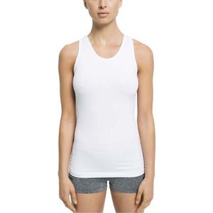 Pure Lime - Dames Tanktop - sport bh - fitness - hardlopen - tennis - grote maten - Wit - Maat S/M