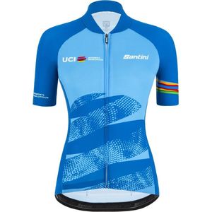 Santini Fietsshirt korte mouwen Dames Blauw - Uci Women'S World Tour Eco Jersey - Uci Official - M