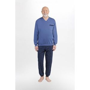 Martel Karol - pyjama blauw-100% katoen - gemaakt in Europa L