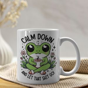 Creasowl® - Kikker - Koffiemok met spreuk - Cadeau voor vrouw - Koffie mok - Grappige cadeaus - Cadeau voor vriendin - Kado Mindset - Grappige mok - Cadeautje voor haar - Mokken en bekers - Verjaardag cadeau - Koffiekopjes - Mok met tekst