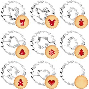 Boraboi ® Kerst Bakvormen Set van 9 Stuks voor Creatieve Feestelijke Koekjes en Gebak