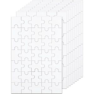 Puzzel om zelf te vormgeven - Blanco puzzel - 35 delen - Om te beschilderen - Voor kinderen - Denkspel - Kinderverjaardag - 15 x 10 cm