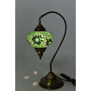 Handgemaakte Turkse Nachtlamp groen Oosterse sprookjeslamp