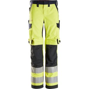 Snickers 6760 ProtecWork, High-Vis KL 2, Damesbroek - High-Vis Geel/Donker blauw - 48