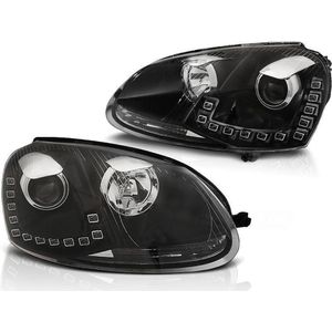 Koplampen dagrijlicht VW GOLF 5 10 03-09 LED DRL ZWART