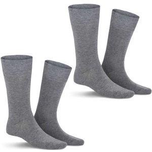 Kunert Comfort Cotton Heren Sokken 2-pack - Silver mel. - Maat 39-42