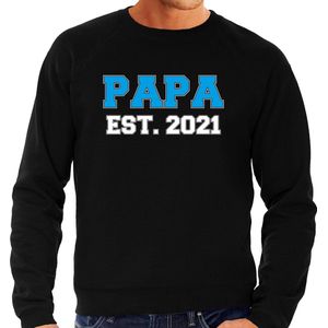 Papa est 2021 - sweater zwart voor heren - Aanstaande vader/ papa cadeau XL