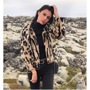 Winterjas Leopard Print S/M