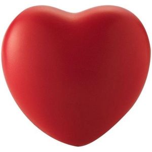 Hartvormig stressballetje rood 7 cm - Valentijn of liefde huwelijk geschenk cadeau artikelen