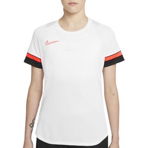 Nike Dri-FIT Academy 21 Shirt  Sportshirt - Maat S  - Vrouwen - wit/rood/zwart
