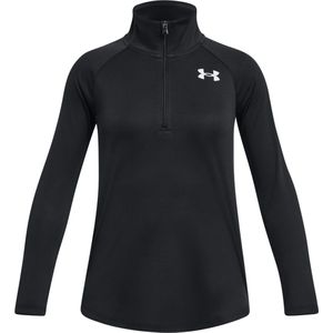 Under Armour Tech Graphic 1/2 Zip Meisjes Sportshirt - Zwart - Maat 152