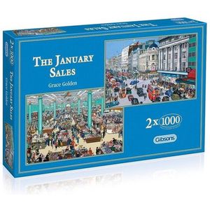 Puzzel The January Sales - 2 x 1000 stukjes- Gibsons