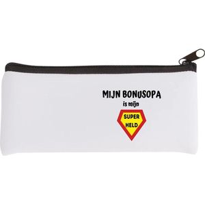 Akyol - mijn bonusopa is mijn superheld Etui - Opa - super bonusopa - verjaardag - cadeautje voor opa - opa artikelen - kado - geschenk - 20 bij 9 cm