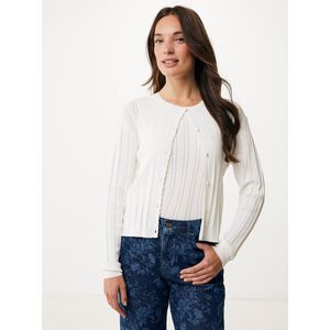 Mexx Vest Gehaakt Off White - Dames - Maat M