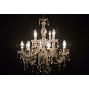 Kristallen kroonluchter Maria Theresa 8+4 lichts Ø60cm - messing kristal