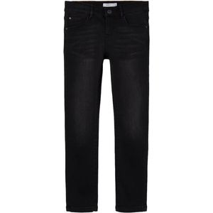 Name it Meisjes Fleece Jeans Salli Black - 134