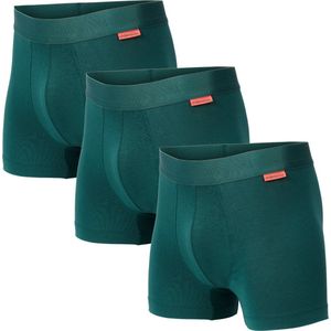 Undiemeister Boxershort multipack - Boxershort heren - Ondergoed - Onderbroek mannen - Gemaakt van Mellowood - Boxer briefs - Misty Forest (Groen) - 3-Pack - S