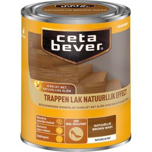 CetaBever Binnen Traplak - Natuurlijk Effect - Brown Wash - 750 ml