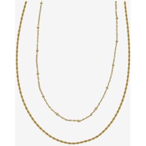 Essenza Double Chain Necklace Gold