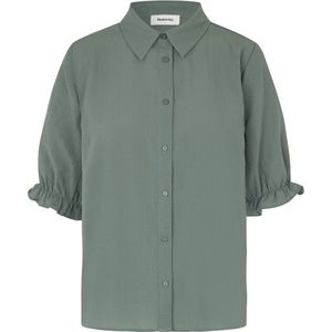 Mosgroene blouse met korte mouwen Huntley - Modstrom