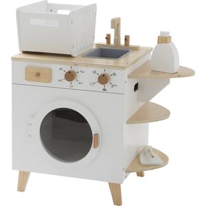 Vertbaudet Houten Wasmachine en Strijkijzer - Speelgoed - Multicolor - Hout