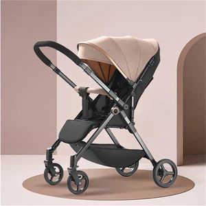 MensStore Kinderwagen Opvouwbaar - Wandelwagen - Buggy - Verstelbaar - Regenbescherming - Twee Directies Verstelbaar - 0-20kg - Beige